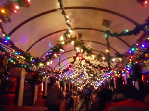 After the sunset, the Train of Lights really shone, inside and out!
